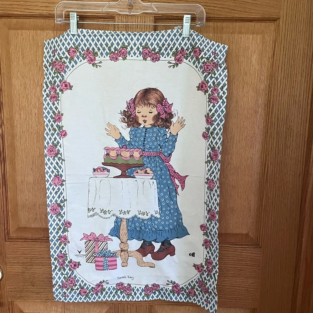 Sarah Kay vintage tea towel NWOT